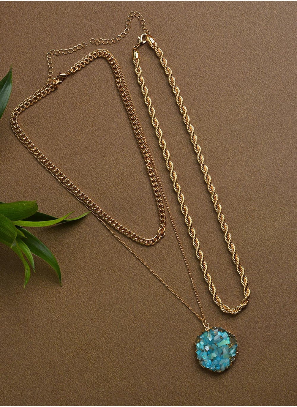 buy-sohi-green-stones-pendant-with-3-chain-necklace_hjo