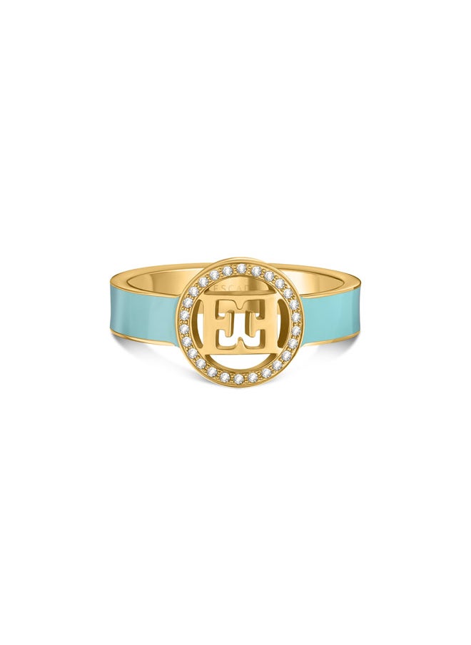 buy-escada-isabella-ion-plated-gold-ring-with-cutout-logo-and-cool-light-blue-enamel-band_80p