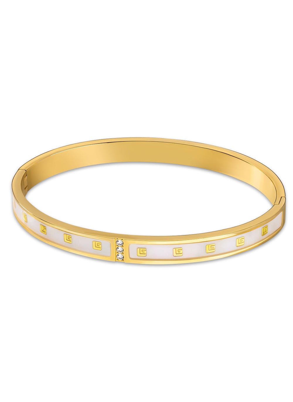buy-guy-laroche-grace-white-and-gold-plated-bangle-for-women_tdl