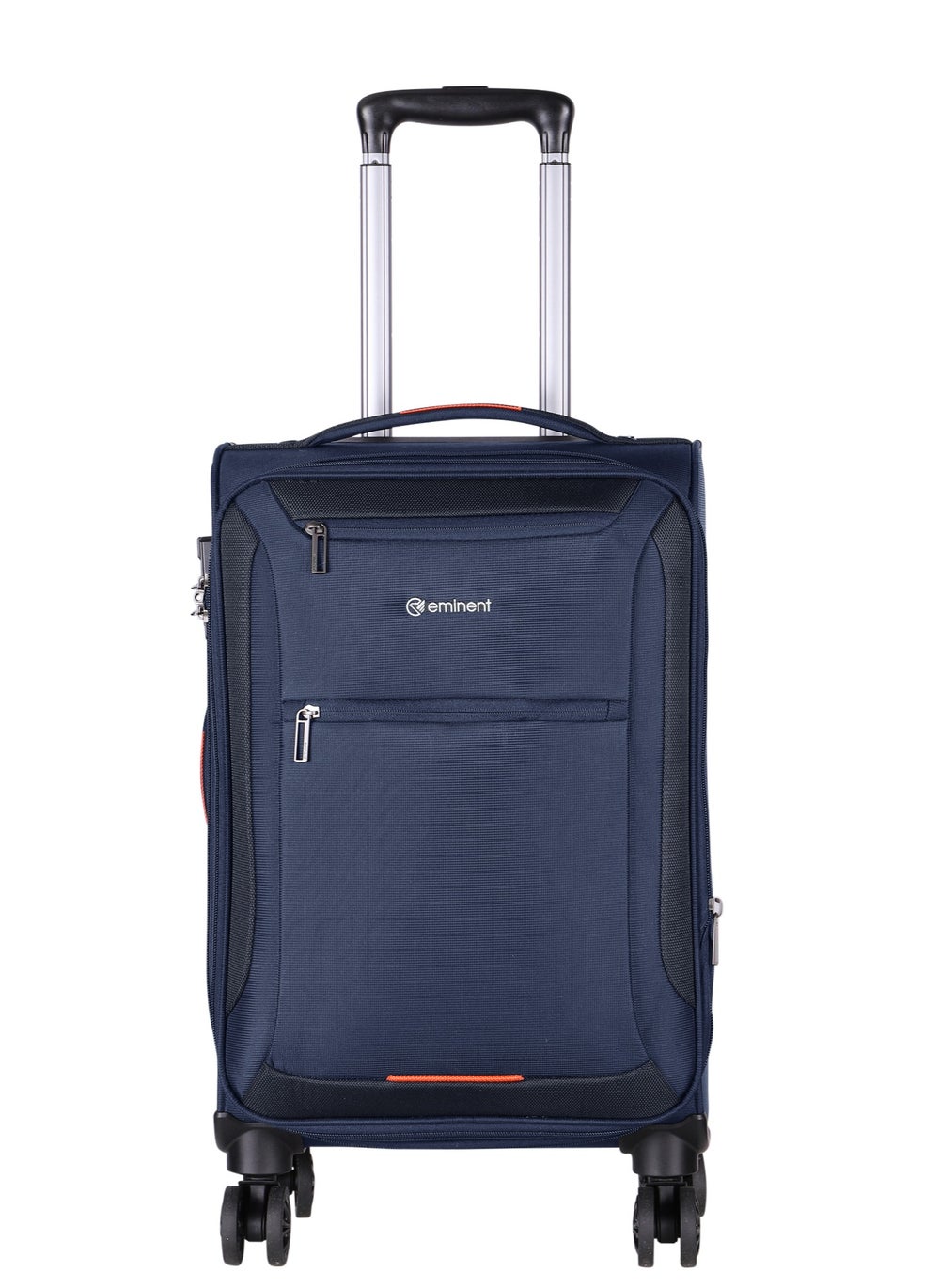 buy-eminent-unisex-soft-travel-bag-cabin-luggage-trolley-polyester-lightweight-expandable-4-double-spinner-wheeled-suitcase-with-3-digit-tsa-lock-e751-navy-blue_b9h