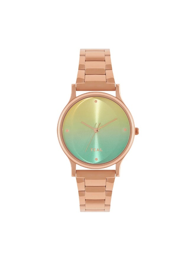 buy-chumbak-teal-by-chumbak-round-dial-analog-watch-for-women-ombre-green-collection-stainless-steel-strap-gifts-for-women-girls-ladies-stylish-fashion-watch-for-casual-work-green_nje