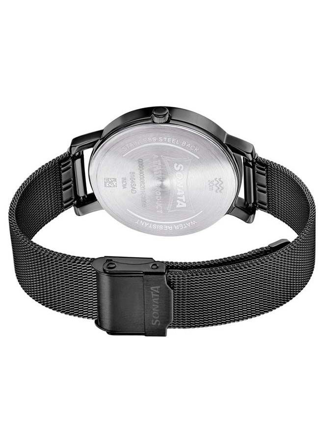 buy-sonata-round-shape-metal-chronograph-wrist-watch-8164nm03-36mm-black_qq0