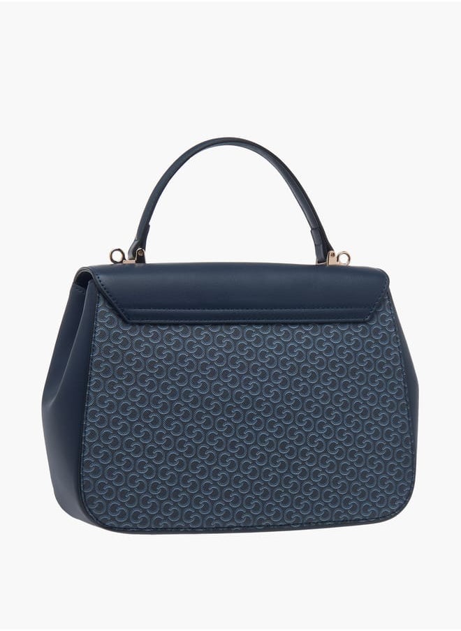 buy-celeste-women-monogram-print-satchel-bag-with-grab-handle-and-button-closure_b41