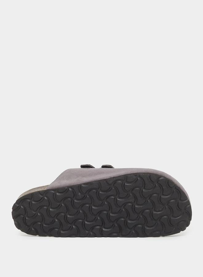 buy-styli-styli-plain-velcro-detail-faux-suede-clog-sandals_y3p