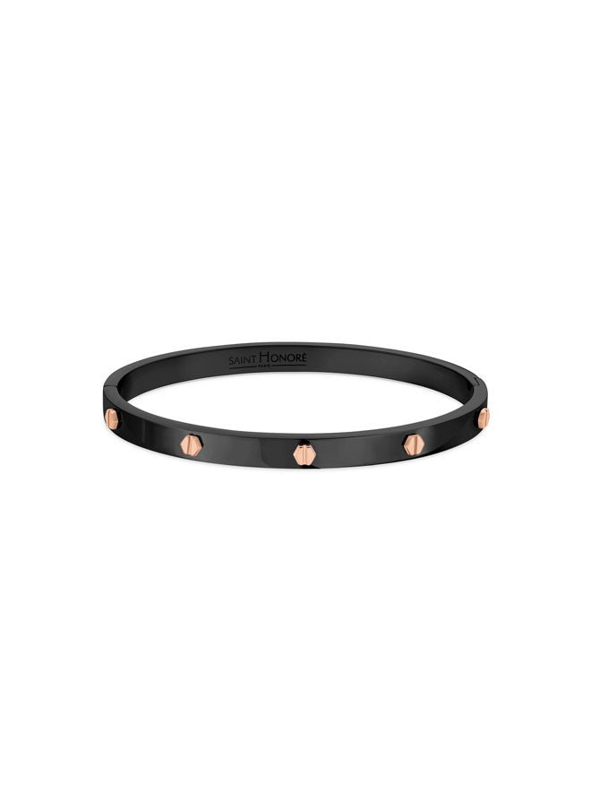 buy-saint-honore-haussman-black-bangle-with-rose-gold-screws-for-women-s_02s