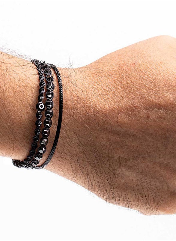 buy-chrysostomos-handmade-adjustable-beaded-multi-line-bracelet-with-polygonal-hematite-macrame-binding-black-cord-dna-shaped-braid-and-black-glass-evil-eye_ql1