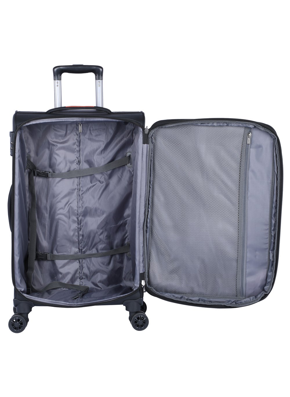buy-eminent-expandable-luggage-trolley-bag-soft-suitcase-for-unisex-travel-polyester-shell-lightweight-with-tsa-lock-double-spinner-wheels-e777sz-medium-checked-24-inch-black_mhn