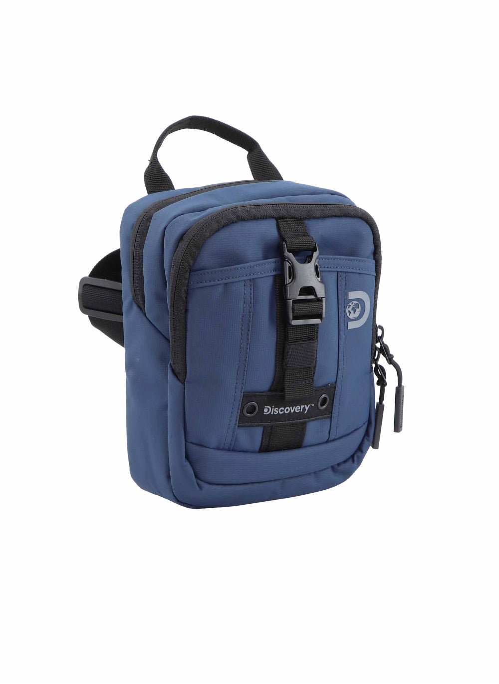 buy-discovery-discovery-shield-rpet-polyester-utility-bag-blue-zipper-compartment-casual-shoulder-bag-for-men-and-women-removable-shoulder-strap-secure-rfid-pocket_rvz