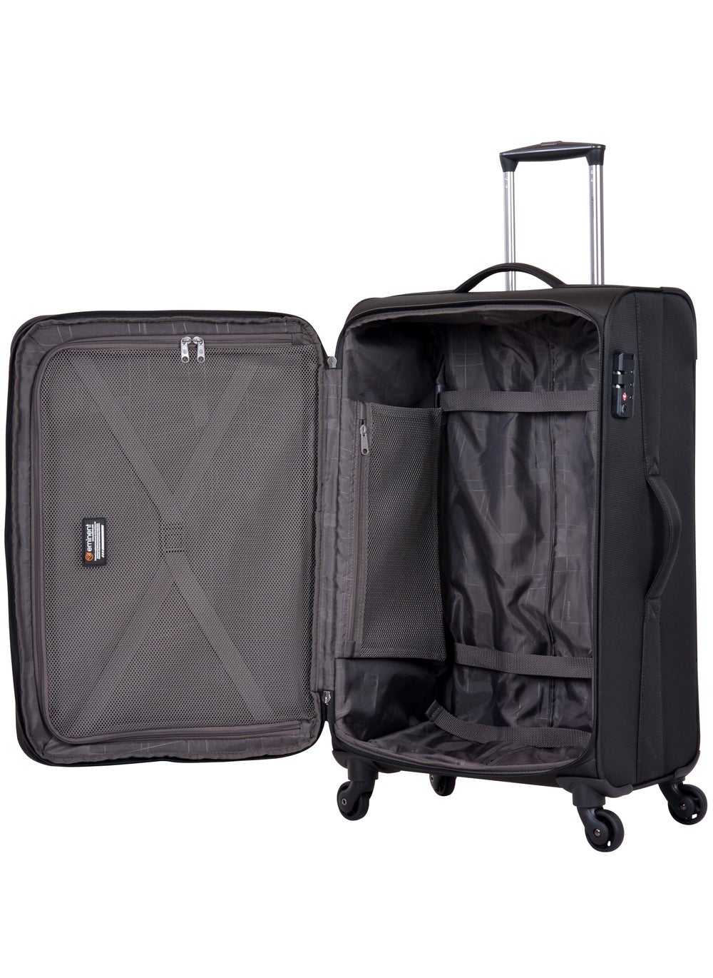 buy-eminent-soft-case-travel-bag-luggage-trolley-for-unisex-polyester-lightweight-expandable-wheeled-suitcase-with-tsa-lock-v6101-black_pdv