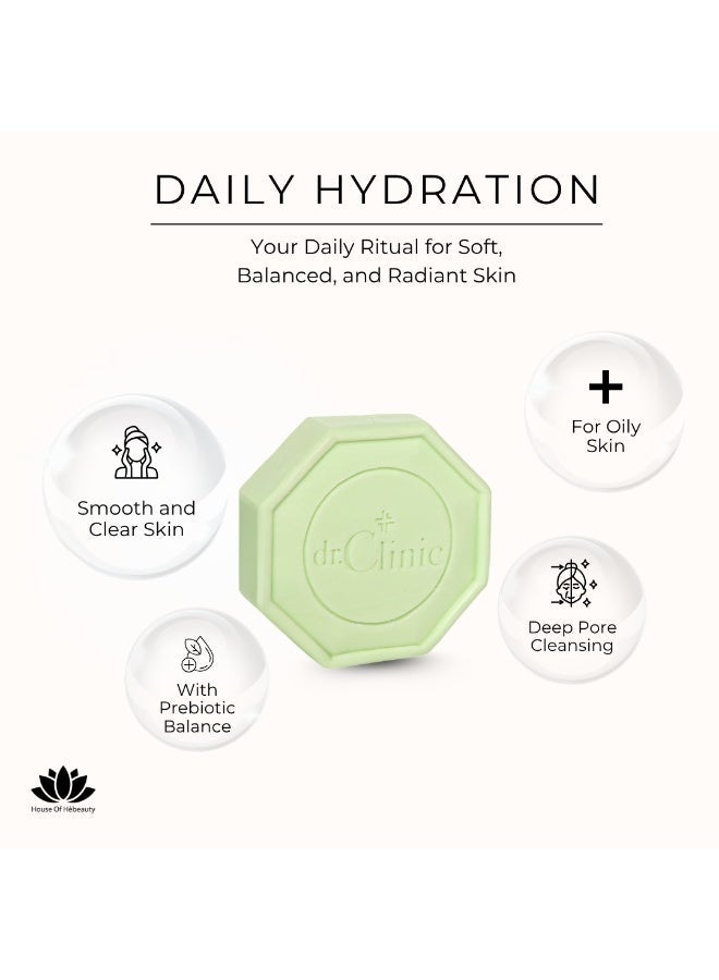 buy-dr-clinic-dr-clinic-prebiotic-soap-for-oily-skin-green-tea-collagen-vitamin-c-oil-control-pore-cleansing-brightening-refreshing-daily-cleansing-bar-100g_k14