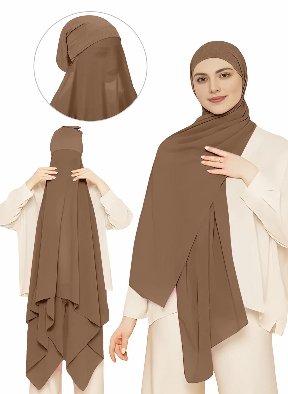 buy-nukhbaa-instant-hijab-wrap-pullover-head-scarf-with-tube-undercap-dark-brown-color-hijab-hc11_n49