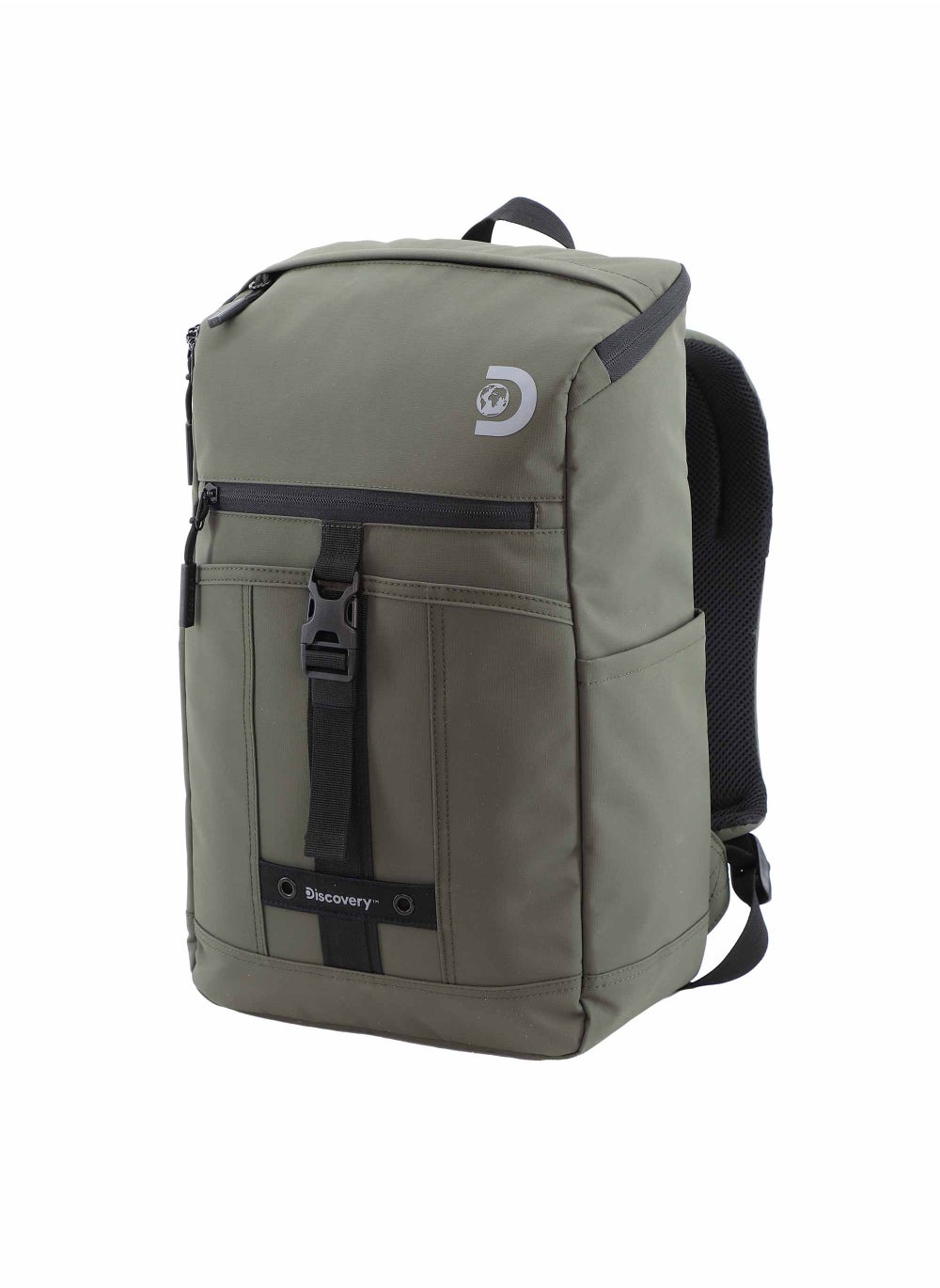 buy-discovery-discovery-shield-rpet-polyester-top-zip-open-laptop-backpack-khaki-with-tablet-compartment-casual-backpack-30l-large-capacity-laptop-bag-water-resistant-multi-pocket-school-travel-business-bag_x48