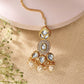 Elegant Kundan Studded Maang Tikka - Gold-Plated Brass
