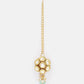Elegant Kundan Maang Tikka in Gold-Plated Brass