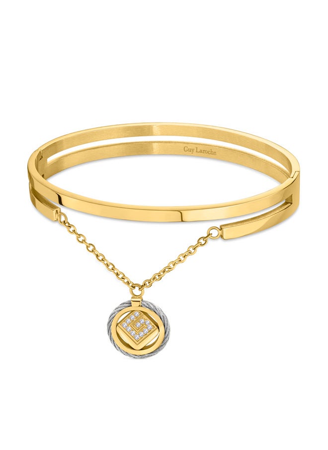 buy-guy-laroche-camille-silver-and-gold-bangle-for-women_ruf