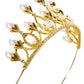 Golden Princess Faux Pearl Tiara - Radiant Elegance