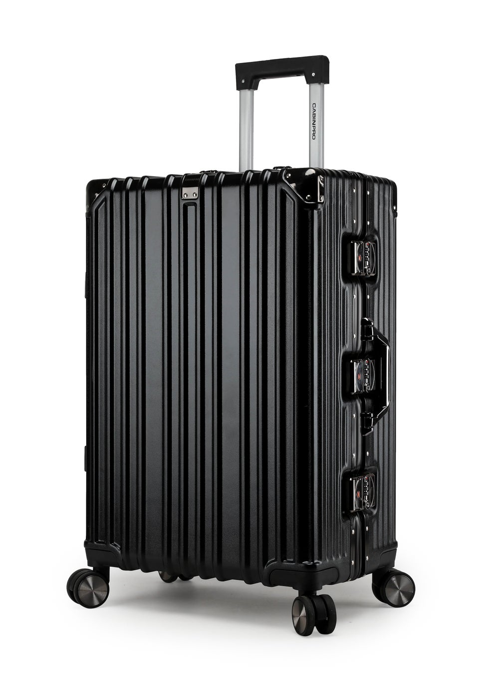 buy-cabinpro-lightweight-aluminum-frame-fashion-luggage-trolley-polycarbonate-hard-case-medium-checked-luggage-suitcase-with-4-quite-360-degree-double-spinner-wheels-cp001-black_cw4