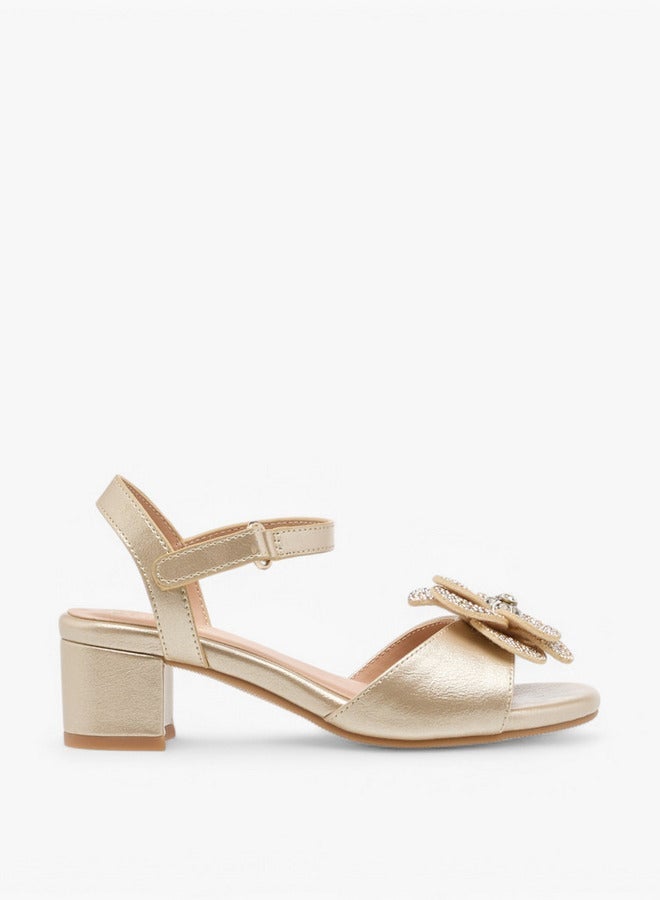 buy-celeste-girls-floral-accent-block-heel-sandals-with-hook-and-loop-closure_scx