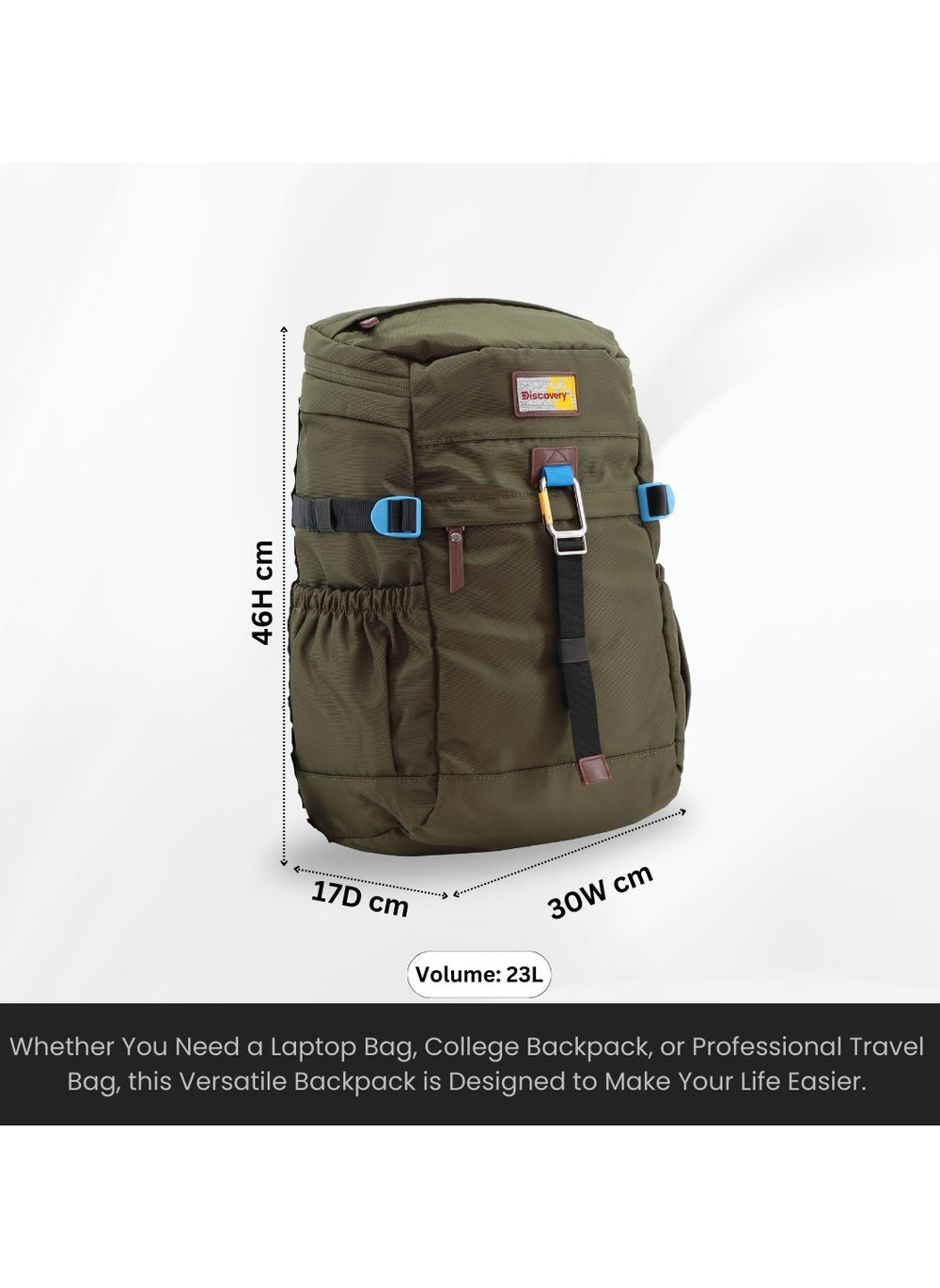 buy-discovery-discovery-icon-25-l-backpack-khaki-padded-laptop-backpack-durable-water-resistent-backpack-hiking-outdoor-travel-backpack-for-men-and-women_44w