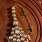 Elegant Pearl & Kundan Floral Maang Tikka
