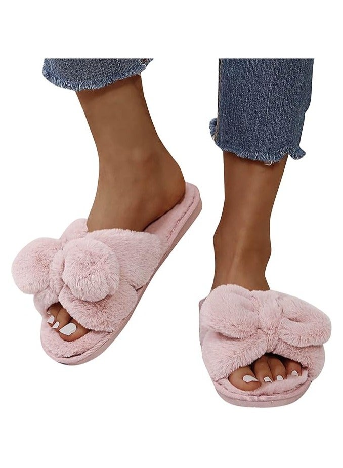 buy-ginger-bow-fluffy-slippers_gzi