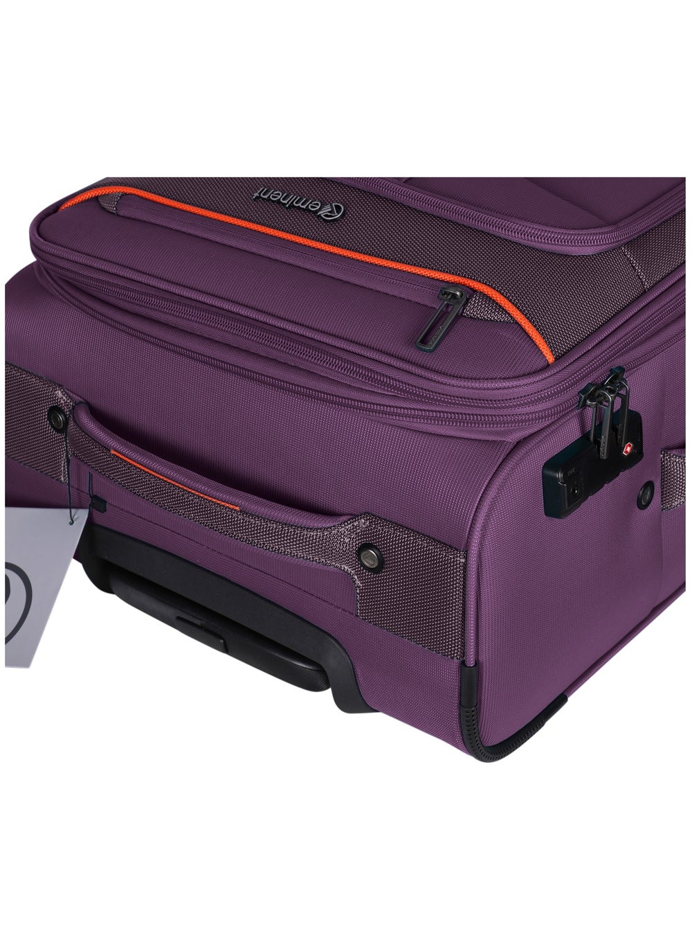buy-eminent-unisex-soft-travel-bag-large-luggage-trolley-polyester-lightweight-expandable-4-double-spinner-wheeled-suitcase-with-3-digit-tsa-lock-e788-purple_dtx