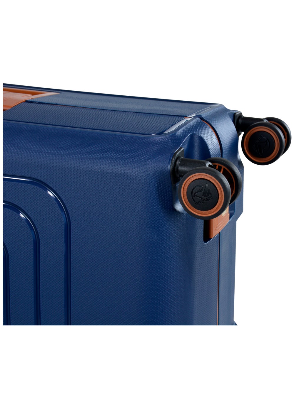 buy-eminent-vertica-hard-case-travel-bag-medium-luggage-trolley-polypropylene-lightweight-suitcase-4-quiet-double-spinner-wheels-with-tsa-lock-b0006-dark-blue-brown-trim_8i0