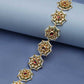 Elegant Heart Flowers Kundan Beaded Mathapatti Bridal Piece