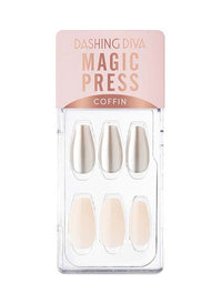أظافر Magic Press Blanc Metal المتألقة لجمال فوري