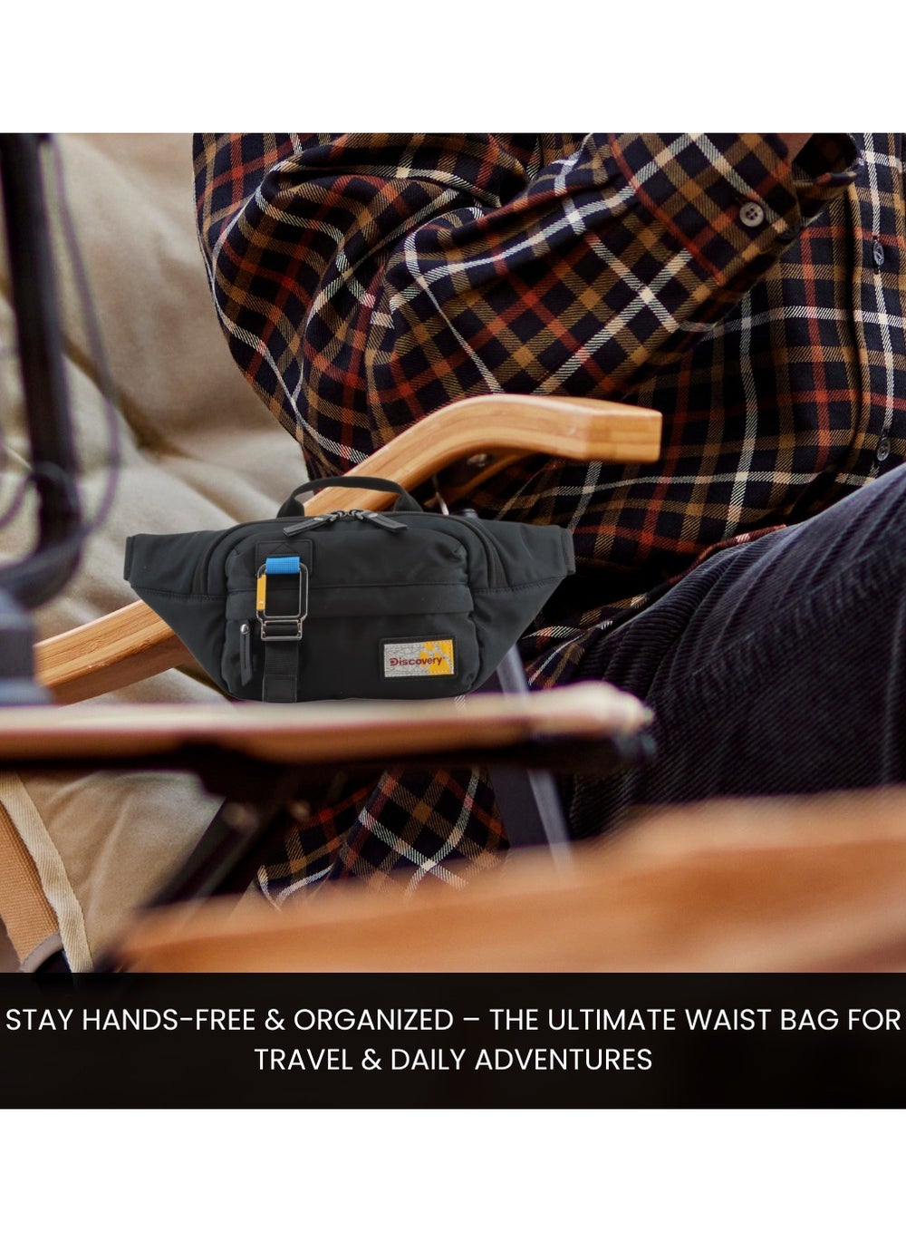 buy-discovery-discovery-icon-waist-bag-black-hip-bag-with-adjustable-strap-rfid-pocket-suitable-for-travel-outdoors-gym-hiking-for-men-and-women_dm0