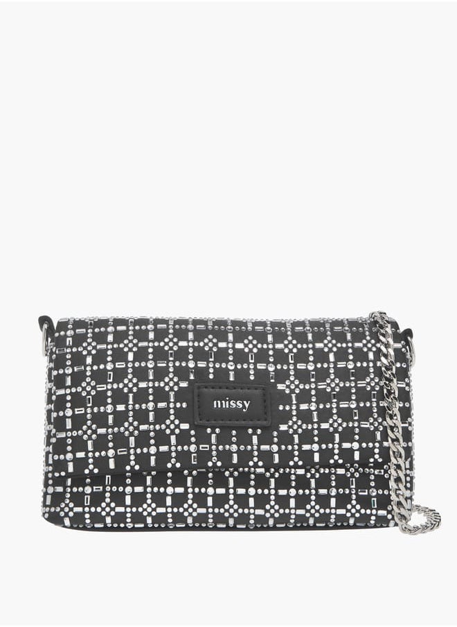 buy-missy-womens-missy-embellished-crossbody-bag-with-snap-button-closure-and-chain-strap_bzv