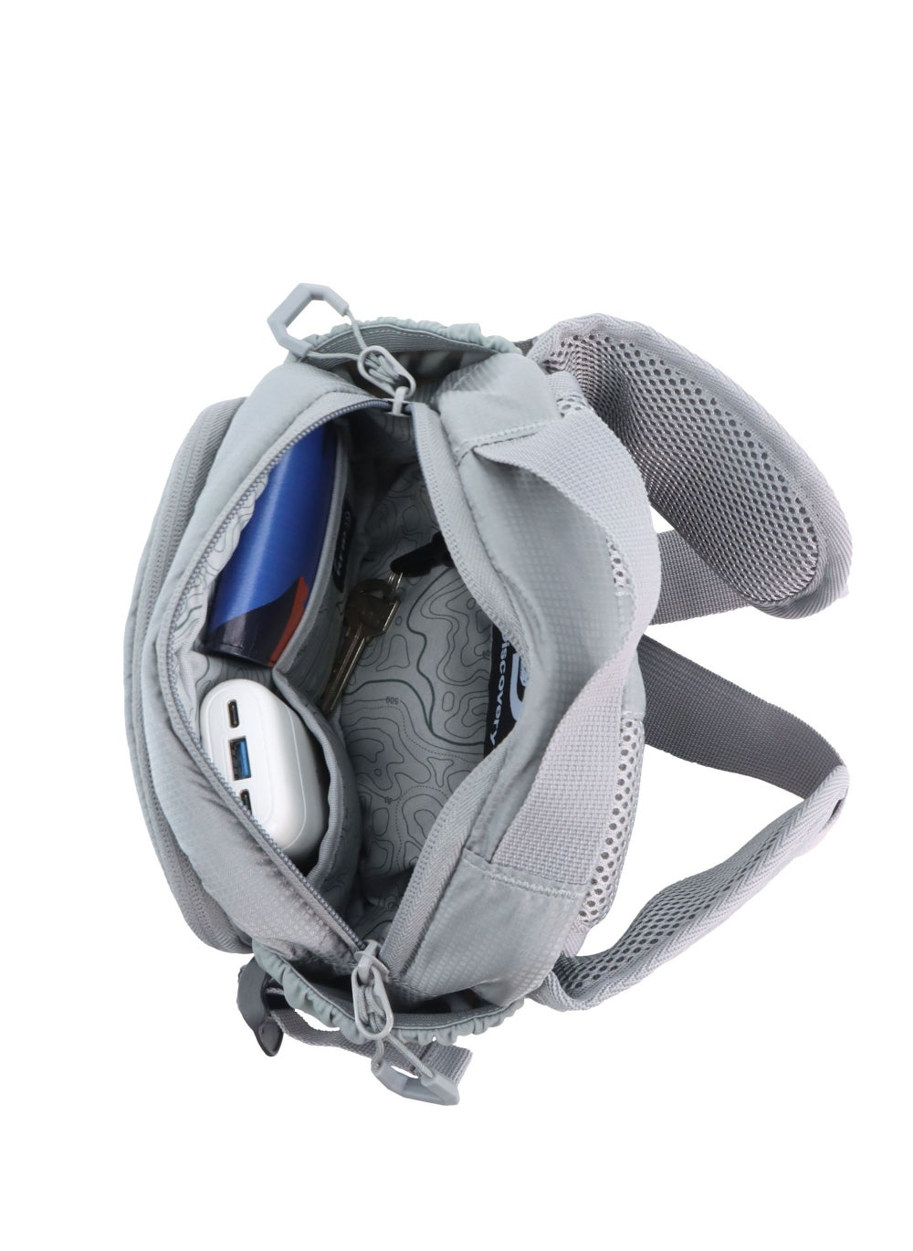buy-discovery-discovery-body-spirit-nylon-ripstop-waist-bag-grey-for-men-and-women-durable-lightweight-waterproof-hip-pack-bag-crossbody-sling-belt-bag-outdoor-hiking-trekking-running-camping_ysu