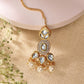 Elegant Kundan Studded Maang Tikka - Gold-Plated Brass