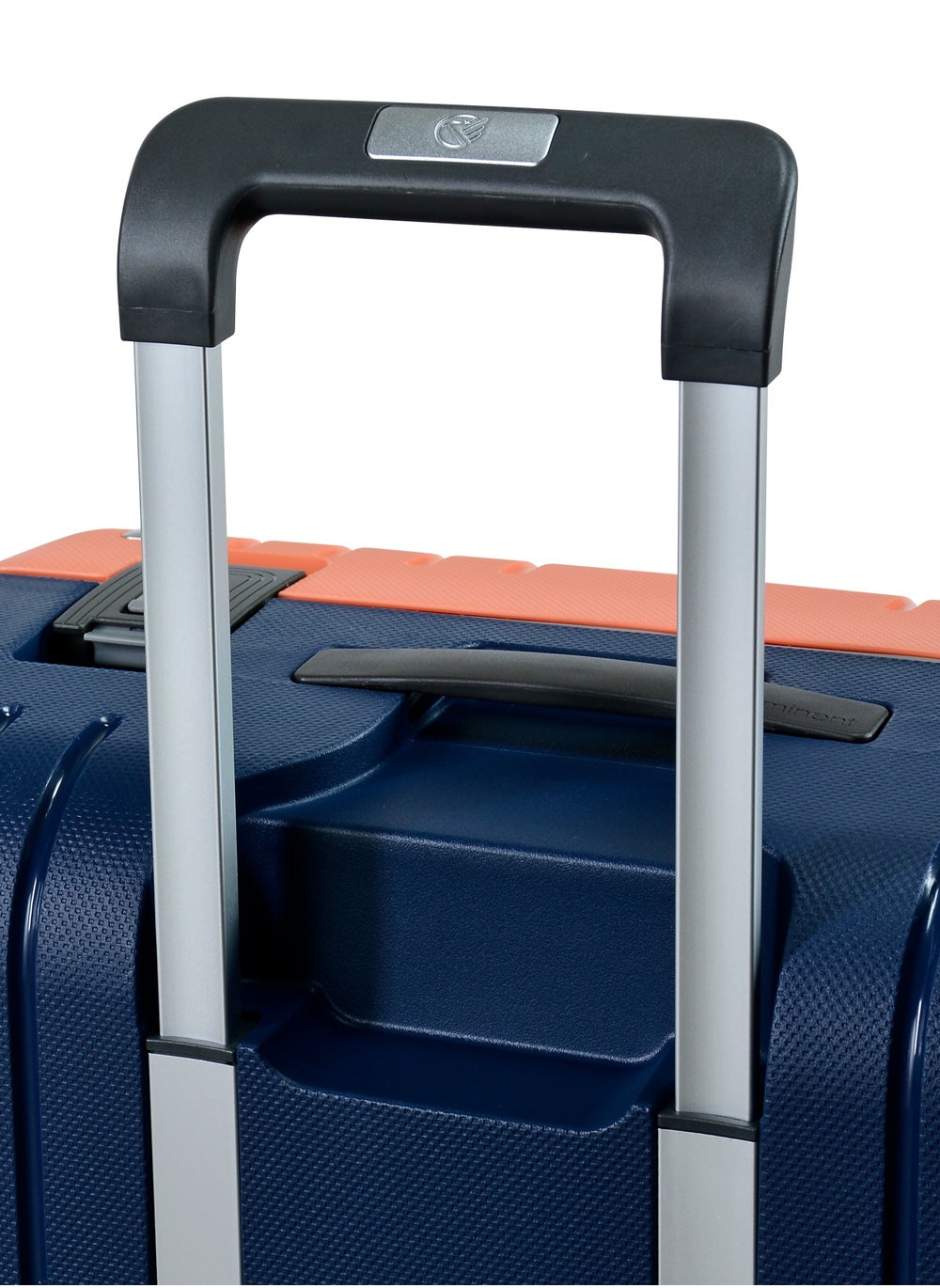 buy-eminent-vertica-hard-case-luggage-trolley-polypropylene-lightweight-4-quiet-double-spinner-wheels-with-tsa-lock-b0006m-darkblue-orange_igz