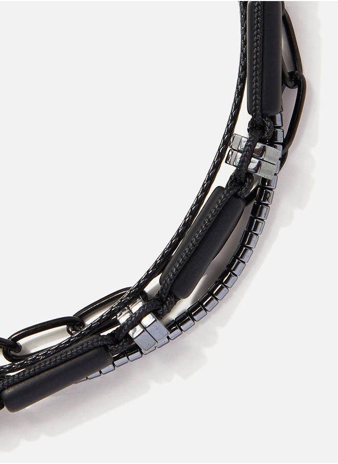 buy-chrysostomos-handmade-adjustable-beaded-multi-line-bracelet-with-black-matte-tube-grommet-hematite-nut-cords-and-chain_vh6