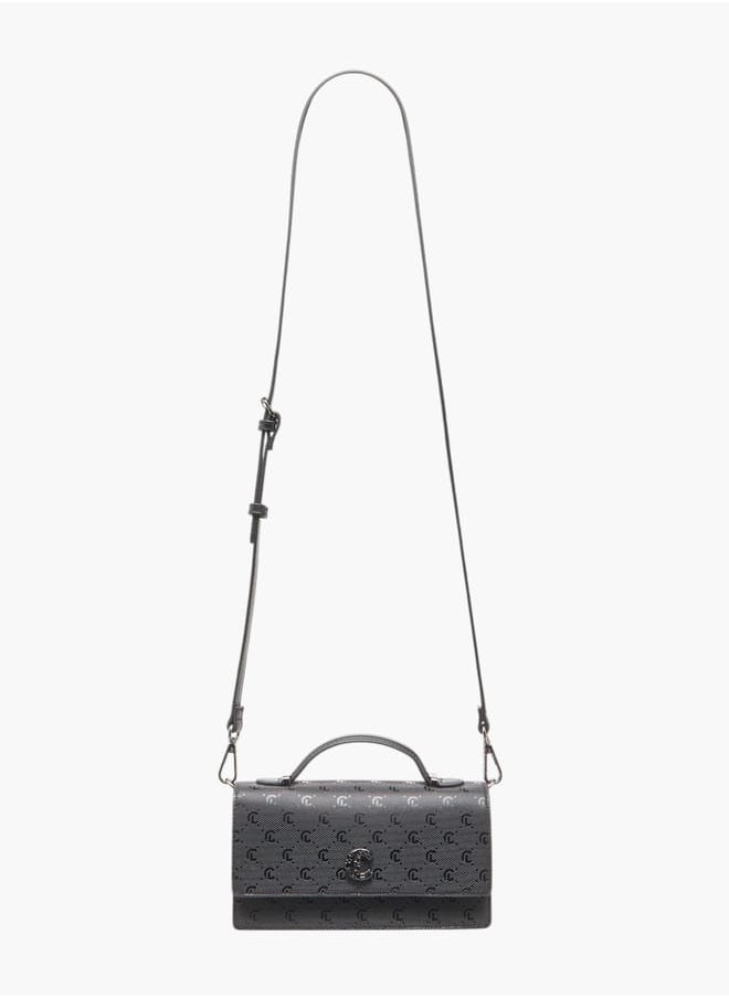 buy-le-confort-women-monogram-detail-crossbody-bag-with-detachable-strap-and-magnetic-closure_c8a