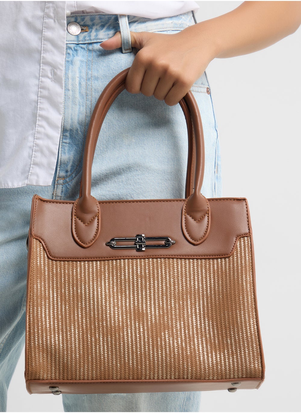 buy-ella-womens-satchel-with-fabric-contrast_u09