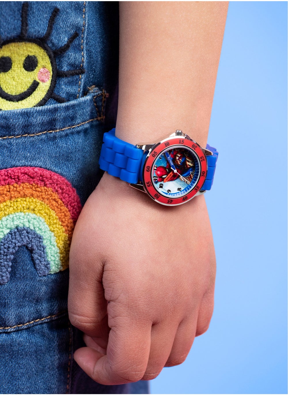 buy-disney-disney-marvel-spiderman-blue-strap-boys-watch-spd9048_87d