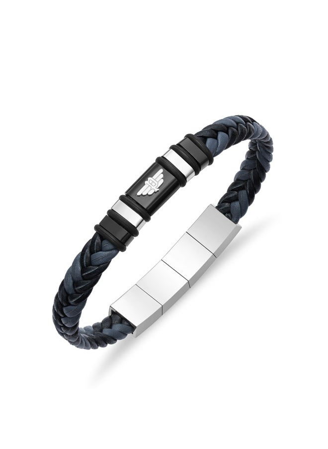 buy-police-weavebreaker-bracelet-dual-color-braided-leather-with-black-wing-logo-plaque-and-p-logo-closurebold-men-s-style_20k