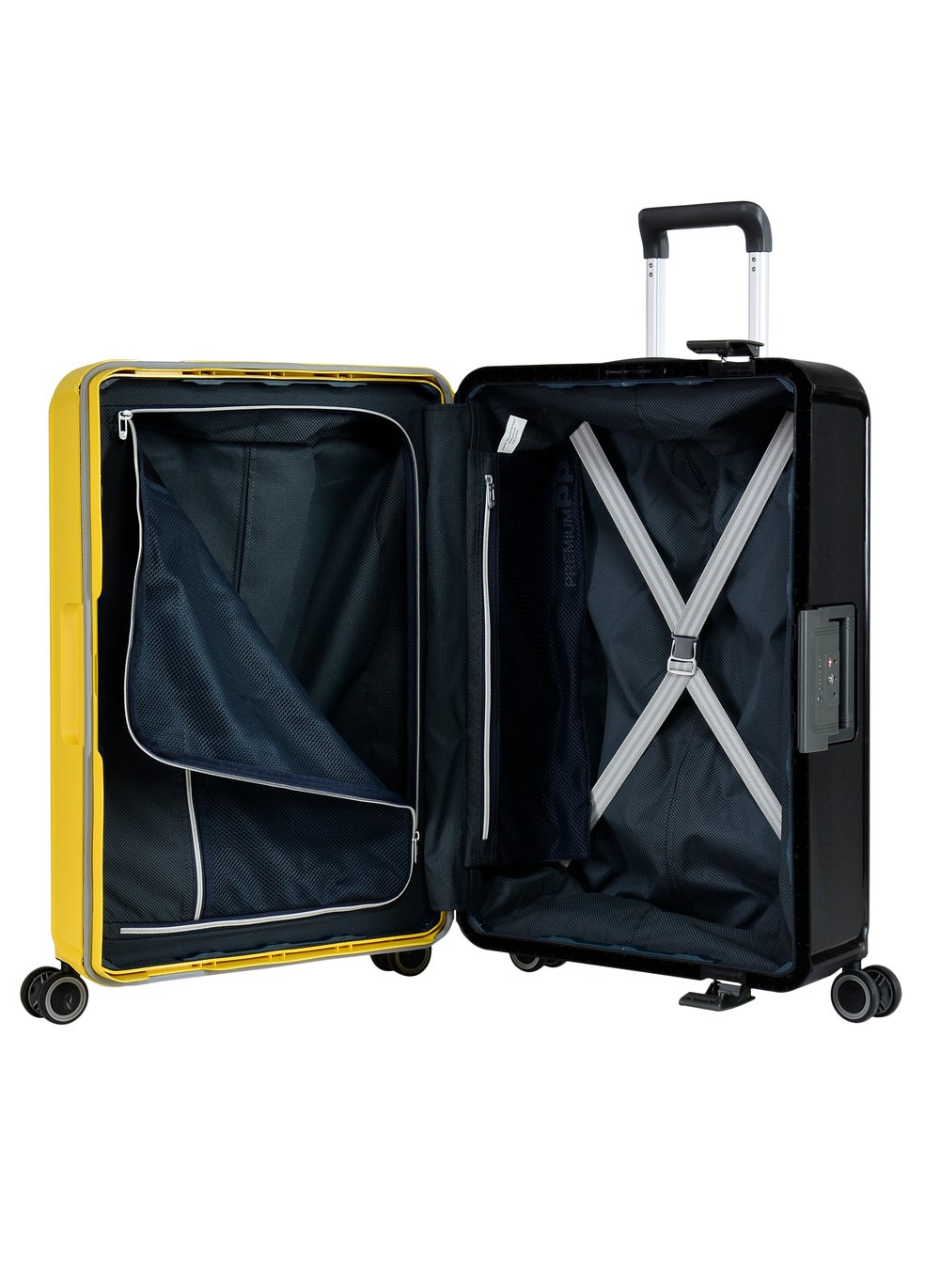 buy-eminent-vertica-hard-case-luggage-trolley-polypropylene-lightweight-4-quiet-double-spinner-wheels-with-tsa-lock-b0006m-yellow-black_02h