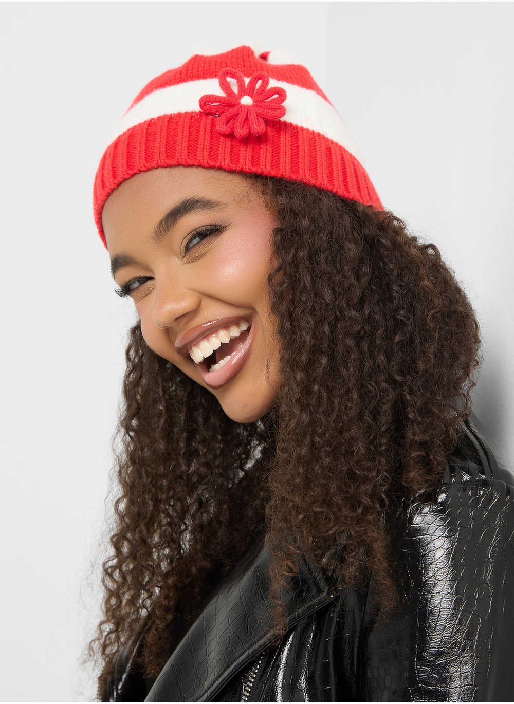 buy-ginger-striped-floral-winter-beanie_42z
