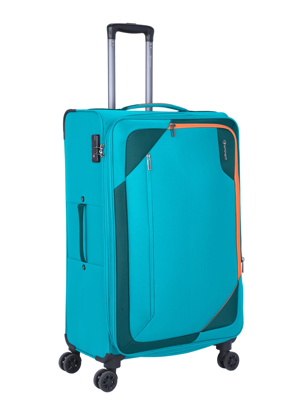 buy-eminent-expandable-luggage-trolley-bag-soft-suitcase-for-unisex-travel-polyester-shell-lightweight-with-tsa-lock-double-spinner-wheels-e765sz-medium-checked-24-inch-green_ale