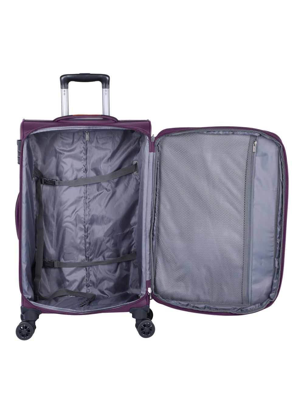 buy-eminent-expandable-luggage-trolley-bag-soft-suitcase-for-unisex-travel-polyester-shell-lightweight-with-tsa-lock-double-spinner-wheels-e765sz-medium-checked-24-inch-purple_an1