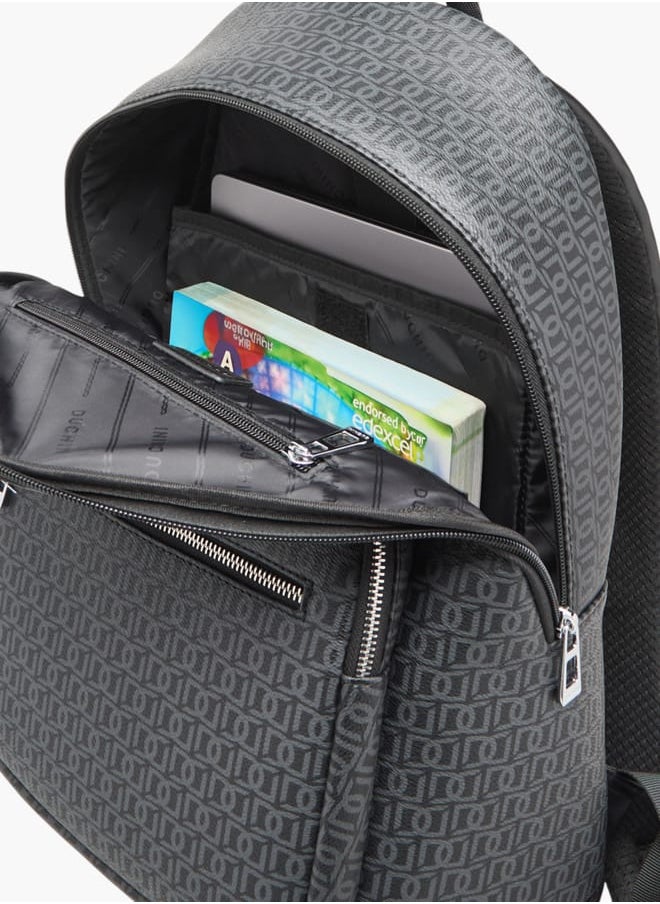 buy-duchini-monogram-print-backpack-with-zip-closure-and-laptop-compartment-31x43x17-cm_igi