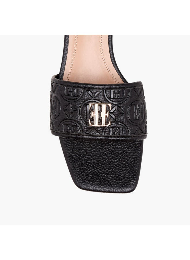 buy-elle-women-s-monogram-embossed-slip-on-sandals-with-block-heels_f82