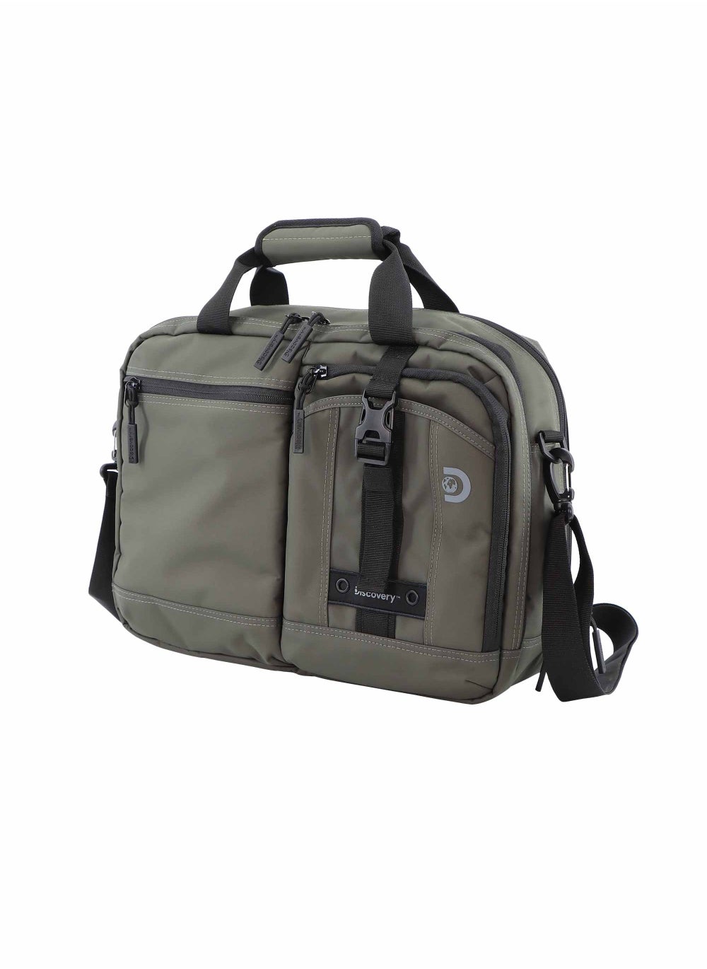 buy-discovery-discovery-shield-rpet-polyester-briefcase-khaki-durable-water-resistant-lightweight-laptop-bag-messenger-bag-for-office-business-travel-college_2e4