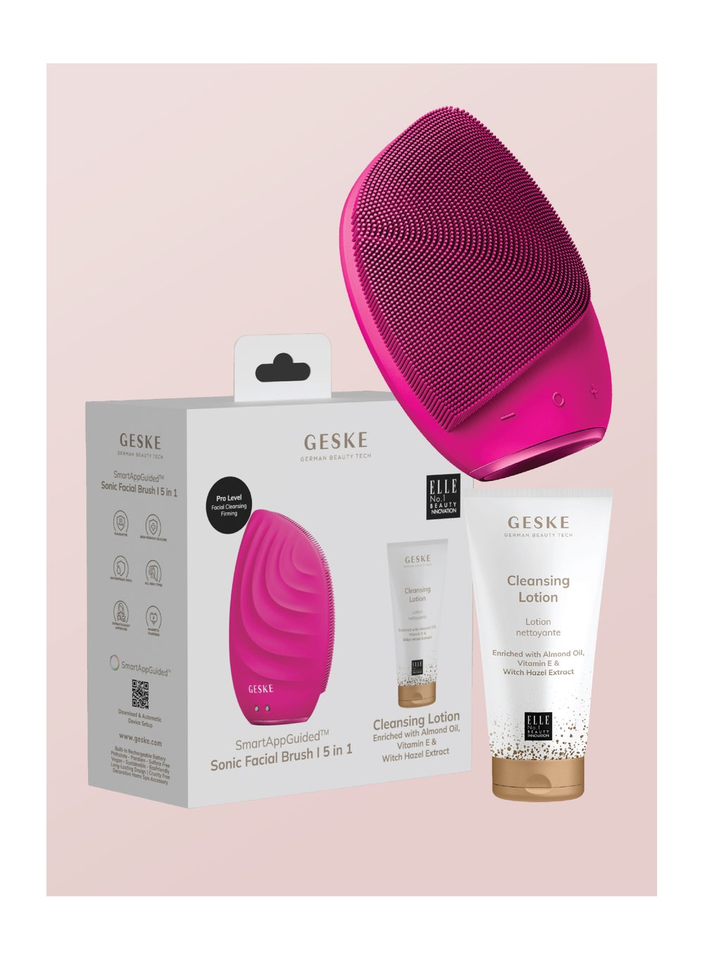 buy-geske-cleansing-lotion-almond-oil-hazel-extract-vitamin-e-deep-cleanse-exfoliate-nourish-sonic-facial-brush-5-in-1-complete-skincare-set-for-radiant-healthy-skin-combo-pack-magenta_zqe