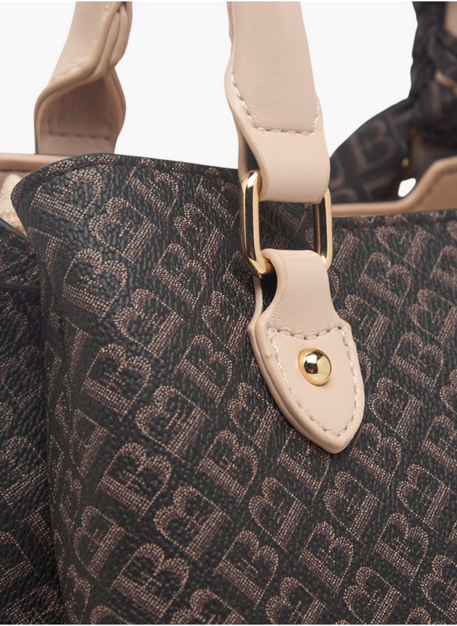 buy-flora-bella-by-shoexpress-women-s-monogram-print-tote-bag-with-zip-closure-and-scarf-detail_na7