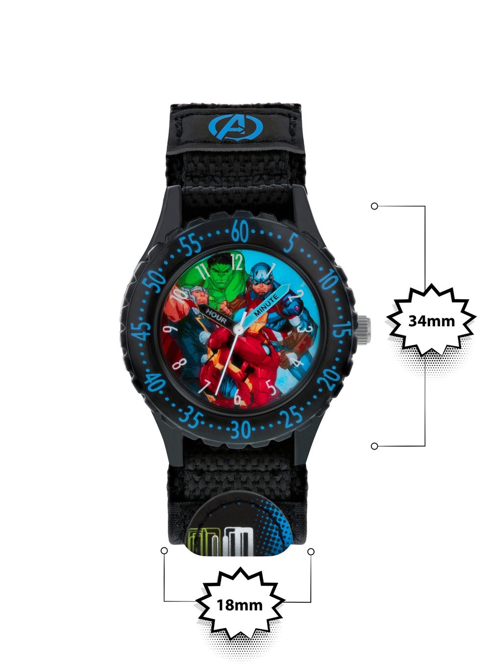 buy-disney-disney-marvel-avengers-black-printed-fabric-strap-watch-avg5008_ela