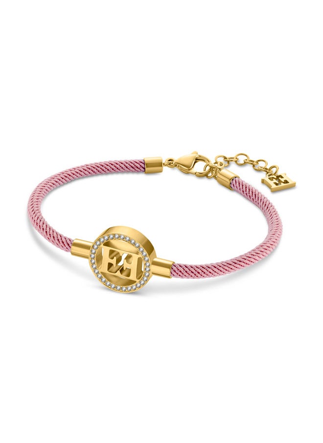 buy-escada-isabella-pink-silk-cord-bracelet-with-gold-plated-logo-charm_n70